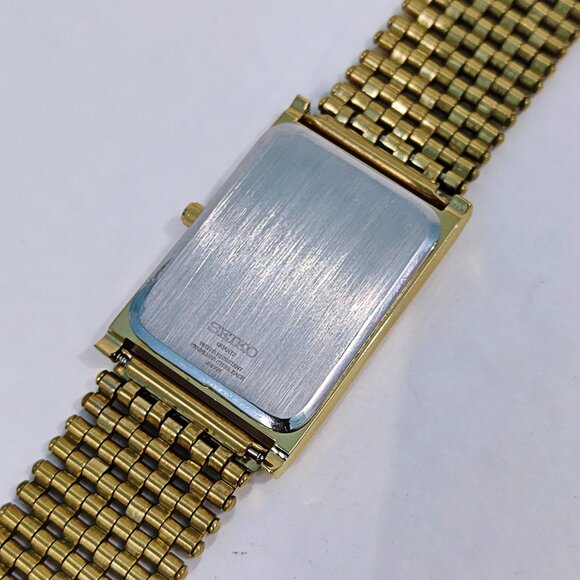 New Stock - SEIKO TANK SLIM Quartz Roman Black Dial Men's Japanese GP Wristwatch - Picture 5 of 5